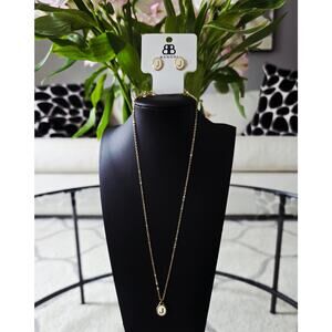 Bansri Jewelry Gold J Necklace Earrings Set New